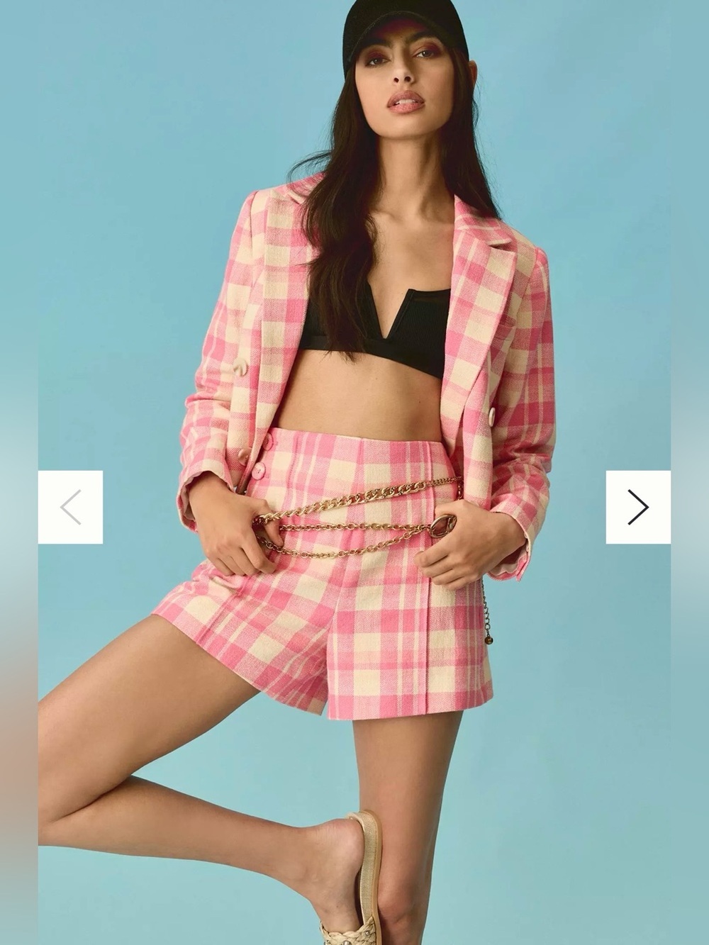 Maeve Bold Buttoned Tweed Shorts